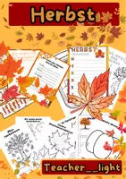 Vorschau - Mal- und Bastelvorlagen - Herbst: Kreative Erkundung der Jahreszeit/ Wald/ Gedichte - Deckblatt