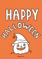 anteprima - Flashcard - Happy Halloween, impara l'inglese e colora i disegni! - Pagina 1