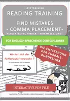 Vorschau - Fördermaterial/Inklusion - DaF / DaZ Englisch: Fußball Bundesliga Spezial: Fehlerteufel Lesekarten Kommasetzung - Seite 1