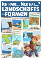 Vorschau - Spiele - Landschaftsformen Deutsch / Sachunterricht Ich habe ... wer hat ... ? Spiel - Deckblatt