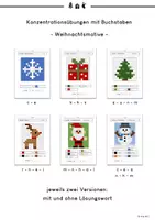Vorschau - Unterrichtsreihen - LRS Training Konzentration - 6 Übungen Malen nach Buchstaben Weihnachten - Förderung - ADS ADHS - Seite 1