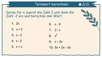 Vorschau - Präsentationen/Tafelbilder - Sammlung täglicher Übungen: Terme - Seite 1