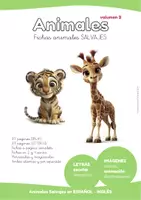 Vista previa - Juegos / Gamificación - Fichas animales salvajes LETRA LIGADA ES-EN ANIMACIÓN Vol.2 - Portada