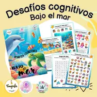 Vista previa - Hojas de trabajo - Desafíos cognitivos bajo el mar - Portada