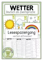 Vorschau - Arbeitsblätter - WETTER Lesespaziergang - Deckblatt