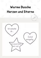 Vorschau - Bildkarten - Ritual Warme Dusche - Herzen und Sterne - Deckblatt
