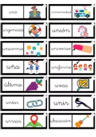 Vista previa - Juegos / Gamificación - Dominó palabra-imagen letra U, por @maestrapt.lau - página 1