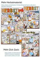 Vorschau - Mal- und Bastelvorlagen - Herbstblätter - 5 magische Zick-Zack Kippbilder / Herbstzeit - Seite 1