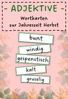 Vorschau - Fördermaterial/Inklusion - Adjektive zur Jahreszeit Herbst - Deckblatt