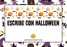 Vista previa - Hojas de trabajo - Escribe con Halloween - página 1