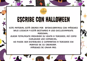Vista previa - Hojas de trabajo - Escribe con Halloween - página 2