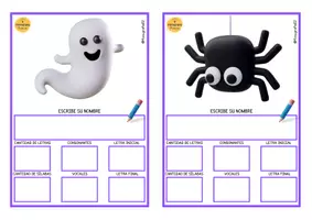 Vista previa - Hojas de trabajo - Escribe con Halloween - página 3