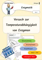 Vorschau - Experimente - Versuch zur Temperaturabhängigkeit von Enzymen / Enzymatik - Deckblatt