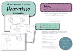 Vorschau - Arbeitsblätter - Grund-, Auf- und Kreuzriss - Arbeitsblätter - Seite 2