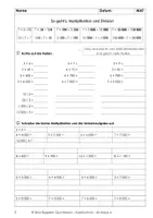 Vorschau - Arbeitsblätter - Mathe Grundwissen - Kopfrechnen: Multiplikation & Division - Probe - Seite 2