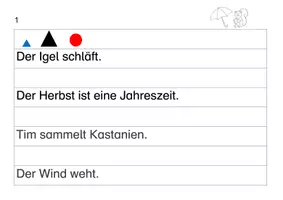 Vorschau - Arbeitsblätter - Wortarten bestimmen nach Montessori. Sätze zum Thema Herbst - Seite 3