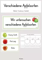 Vorschau - Arbeitsblätter - Verschiedene Apfelsorten - Deckblatt