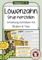 Vorschau - Unterrichtsreihen - Vorgangsbeschreibung Grundschule – Löwenzahn-Sirup (Deutsch Klasse 2–4, Bildkarten & Arbeitsblätter) - Deckblatt