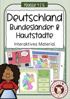 Vorschau - Unterrichtsreihen - Deutschland - Bundesländer + Hauptstädte - Interaktive PDF - Deckblatt
