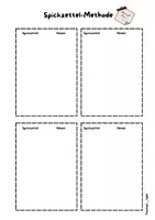 Vorschau - Arbeitsblätter - Spickzettel-Methode/ Anleitung und Vorlage - Seite 1