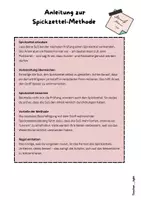Vorschau - Arbeitsblätter - Spickzettel-Methode/ Anleitung und Vorlage - Seite 2