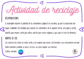 Vista previa - Hojas de trabajo - Actividad de reciclaje - manualidad para clasificar elementos - página 2