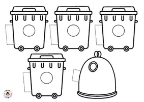 Vista previa - Hojas de trabajo - Actividad de reciclaje - manualidad para clasificar elementos - página 3