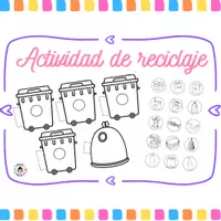 Vista previa - Hojas de trabajo - Actividad de reciclaje - manualidad para clasificar elementos - Portada