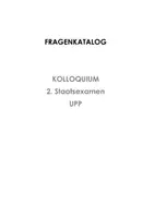 Vorschau - Prüfungsvorbereitung - Fragenkatalog für das Kolloquium - 2. Staatsexamen (UPP) - Deckblatt