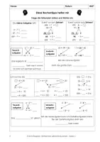 Vorschau - Arbeitsblätter - Vertretung Mathe 4: Sparpaket - Seite 1