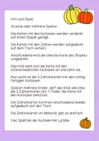 Vorschau - Bildkarten - Kürbisernte, Zahlen 1 bis 5, Zählen und Zahlen erkennen - Seite 1