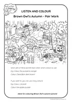 Προεπισκόπηση - Φύλλα εργασίας - Brown Owl's Autumn - READ & COLOUR - Σελίδα 2