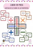 Vista previa - Juegos / Gamificación - Juego de mesa "Aventura en el Mundo de las Matemáticas" - Material colaborativo - Portada