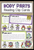 Vista previa - Hojas de trabajo - BODY PARTS - Reading Clip Cards (2-times differentiated) - Portada