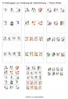 Vorschau - Fördermaterial/Inklusion - 6 Klettmappen Wahrnehmung Winter - Deckblatt