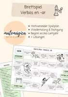 Vorschau - Spiele - Verbos en -ar, Konjugation Spiel - Deckblatt
