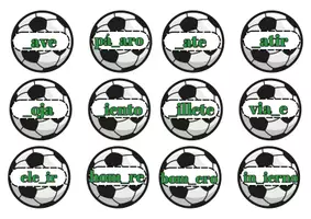 Vista previa - Tarjetas / Manipulativos - Juego de ortografía con fútbol - página 1