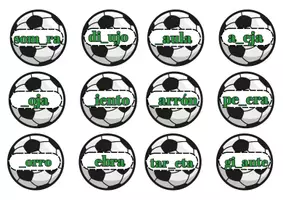 Vista previa - Tarjetas / Manipulativos - Juego de ortografía con fútbol - página 2