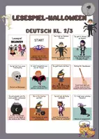 Vorschau - Spiele - Lesespiel zum Thema Halloween - Deckblatt