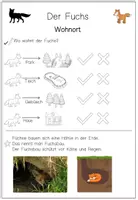 Vorschau - Arbeitsblätter - Fuchs Miniheft - 5 Arbeitsblätter + Deckblatt - Deckblatt