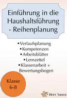 Vorschau - Unterrichtsreihen - Einführung in die Haushaltsführung - Unterrichtsreihe - Deckblatt