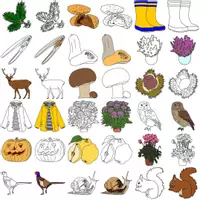 Aperçu - Cartes / Images - Imagier d'automne 39 illustrations version complète - Page de couverture
