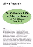Vorschau - Arbeitsblätter - Die Zahlen bis 1 Mio in Schritten lernen, Kl.4/5 - Deckblatt