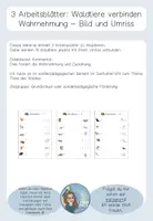 Vorschau - Arbeitsblätter - 3 Arbeitsblätter - Waldtiere verbinden - Wahrnehmung - Seite 1