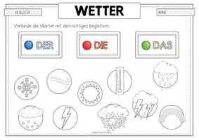 Vorschau - Arbeitsblätter - WETTER Artikelübung - Seite 2