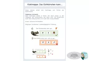 Vorschau - Fördermaterial/Inklusion - Klettmappe - Was kann das Eichhörnchen - Deckblatt