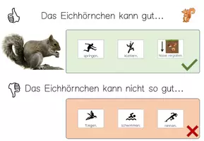 Vorschau - Fördermaterial/Inklusion - Klettmappe - Was kann das Eichhörnchen - Seite 2