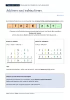 Vorschau - Arbeitsblätter - Dezimalzahlen addieren und subtrahieren - Seite 1