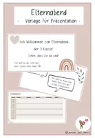 Vorschau - Präsentationen/Tafelbilder - Elternabend 3. + 4. Klasse - Deckblatt