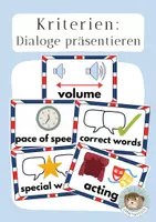 Vorschau - Präsentationen/Tafelbilder - Kriterien/Bewertung: Dialoge präsentieren (Feedback) - Deckblatt